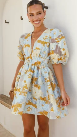 LILYWHYT Dresses|Mini^Abel Mini Dress - Blue