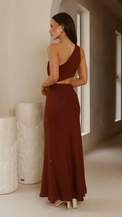LILYWHYT Dresses|Maxi^Abia Maxi Dress - Chocolate