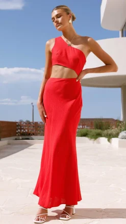 LILYWHYT Sale Dresses^Abia Maxi Dress - Red