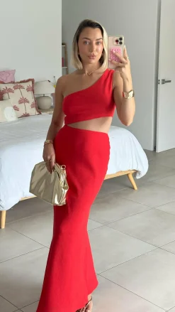 LILYWHYT Sale Dresses^Abia Maxi Dress - Red