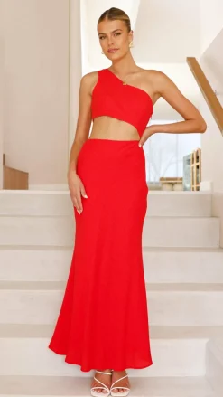LILYWHYT Sale Dresses^Abia Maxi Dress - Red