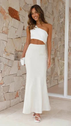 LILYWHYT Dresses|Maxi^Abia Maxi Dress - White/Natural