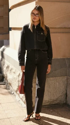 Abrand The Denim Edit|Jackets^Denim Bomber Cara - Washed Black