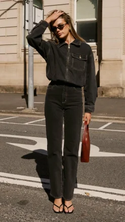 Abrand The Denim Edit|Jackets^Denim Bomber Cara - Washed Black