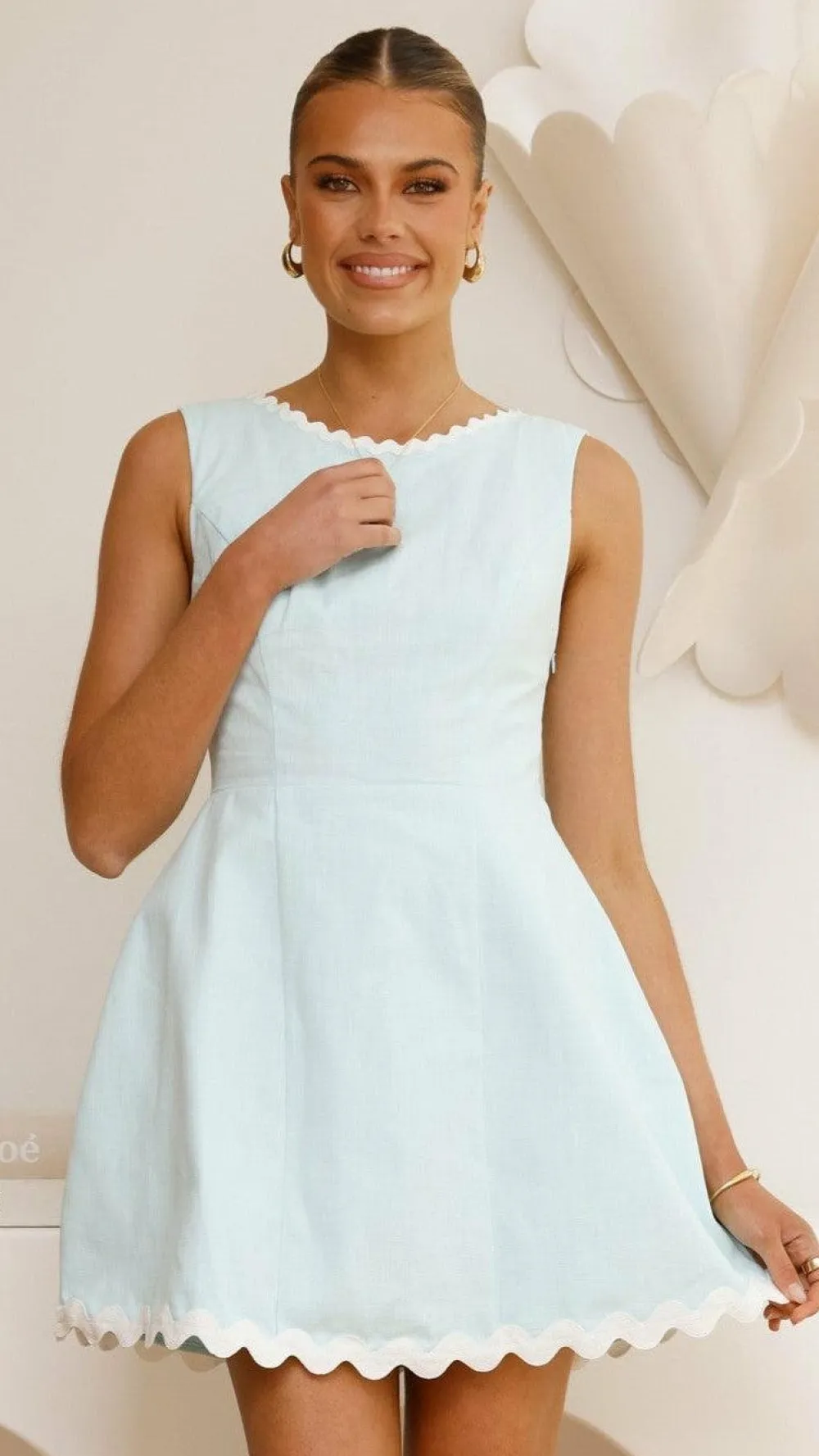 LILYWHYT Dresses|Mini^Aceline Mini Dress - Blue/White