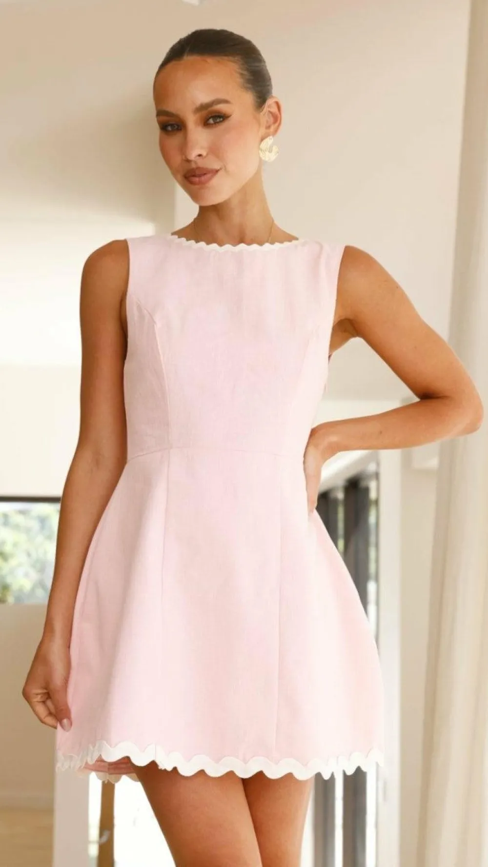 LILYWHYT Dresses|Mini^Aceline Mini Dress - Pink/White