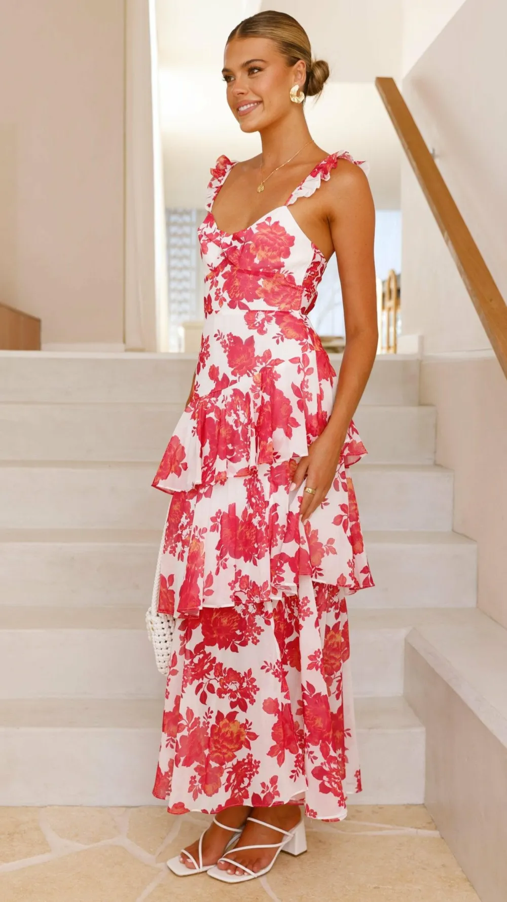 SASHA (BNE) Dresses|Maxi^Achelle Maxi Dress - Red Floral