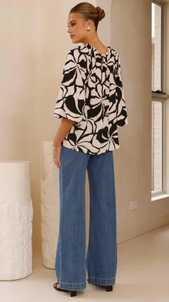 Fashion Allied Tops^Addison Top - Black/Beige