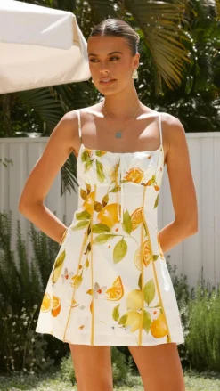 Main St Dresses|Mini^Agatha Mini Dress - Yellow Print