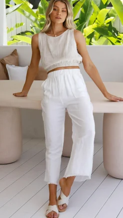 Fashion Allied Tops^Aimee Linen Top - Oat