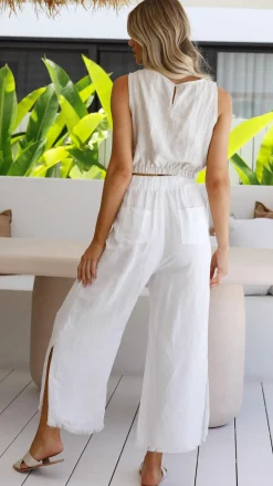 Fashion Allied Tops^Aimee Linen Top - Oat