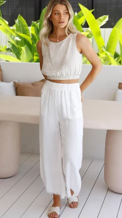 Fashion Allied Tops^Aimee Linen Top - Oat