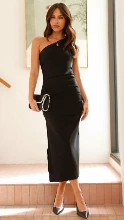 YH AND CO Dresses|Midi^Alaina Midi Dress - Black
