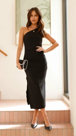 YH AND CO Dresses|Midi^Alaina Midi Dress - Black