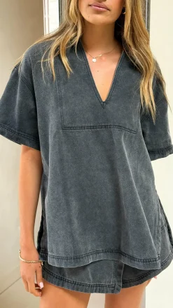 Fashion Allied The Denim Edit|Sets^Alaina Skort - Black Denim