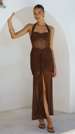 SASHA (BNE) Dresses|Maxi^Alani Maxi Dress - Chocolate
