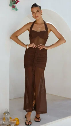 SASHA (BNE) Dresses|Maxi^Alani Maxi Dress - Chocolate