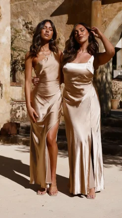 LILYWHYT Sale Evening^Alaria Maxi Dress - Gold