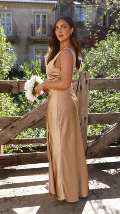 LILYWHYT Sale Evening^Alaria Maxi Dress - Gold
