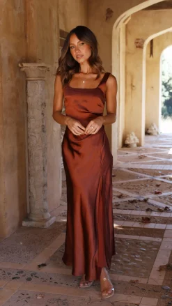 LILYWHYT Mon Cheri|Dresses^Alaria Maxi Dress - Rust