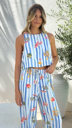 Fashion Allied Sets|Tops^Alejandro Top - Striped Sailor Print
