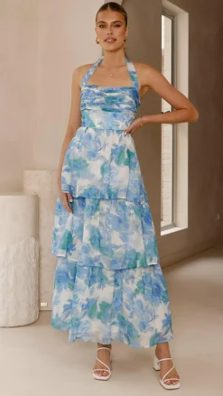 LILYWHYT Dresses|Maxi^Alice Maxi Dress - Blue Floral