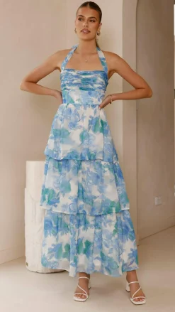LILYWHYT Dresses|Maxi^Alice Maxi Dress - Blue Floral