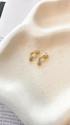 Your Accessory Shop Earrings^Alice Star Sleepers - Gold