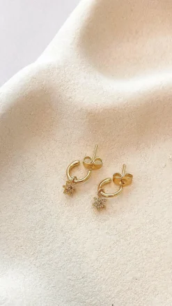 Your Accessory Shop Earrings^Alice Star Sleepers - Gold