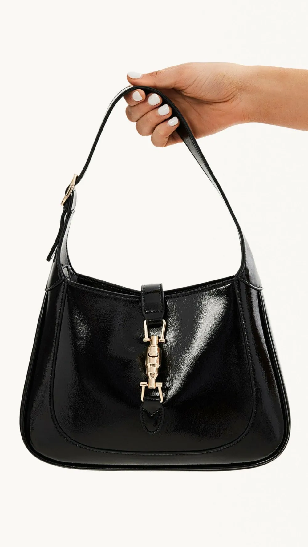 Billini Bags|Billini^Alix Shoulder Bag - Black Crinkle Patent