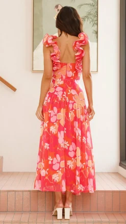 SASHA (BNE) Dresses|Maxi^Alma Maxi Dress - Blood Orange