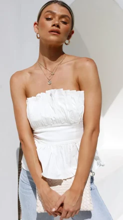 Desire Tops^Always Mine Crop Top - White