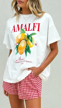 By Frankie Sets|Bottoms^Amalfi Top and Shorts Set - Gingham Mango