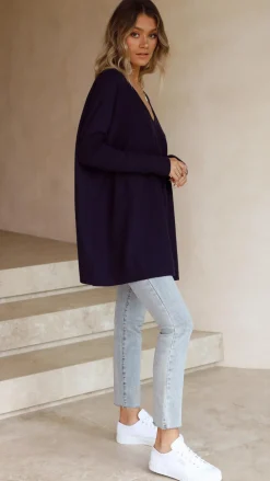 Slide Show Knit Tops|Knitwear^Amalia Knit Top - Navy