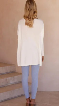 Slide Show Knit Tops|Knits/Jumpers^Amalia Knit Top - White