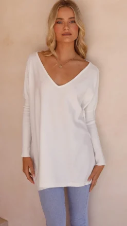 Slide Show Knit Tops|Knits/Jumpers^Amalia Knit Top - White