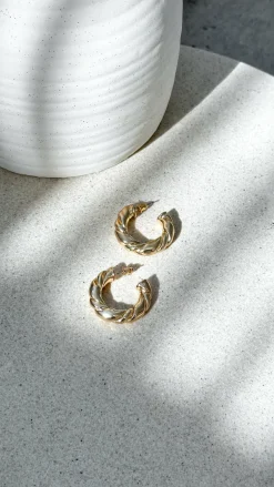 Your Accessory Shop Earrings|Denim Dress Edit^Amalie Hoop Earrings - Gold