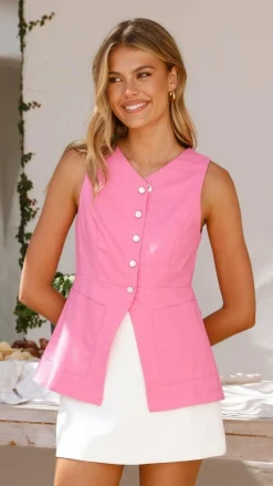 LILYWHYT Tops^Amber Top - Pink