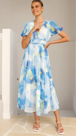 Pink Diamond Dresses|Maxi^Amberose Maxi Dress - Blue/Green