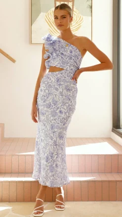 SASHA (BNE) Sale Dresses^Amina Maxi Dress - Blue Floral