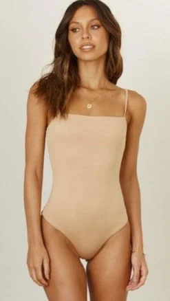 Luvalot Tops^Amos Bodysuit - Nude