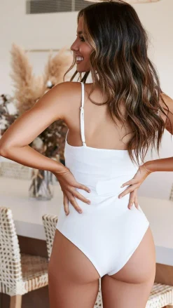 Luvalot Tops^Amos Bodysuit - White