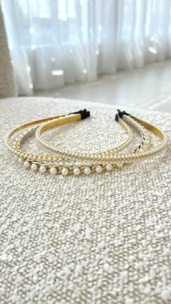 Morgan and Taylor Fascinators|Hair Accessories^Andrea Headband Set - Pearl