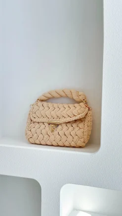 Adorne Bags^Annabel Chunky Plaited Handbag - Cream