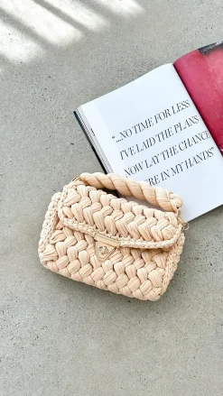 Adorne Bags^Annabel Chunky Plaited Handbag - Cream