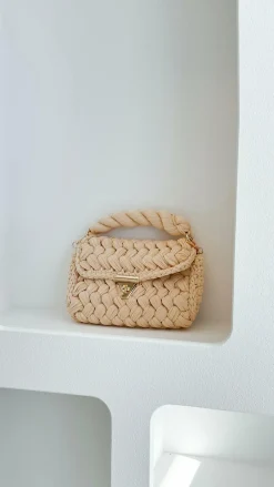 Adorne Bags^Annabel Chunky Plaited Handbag - Cream