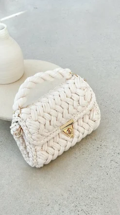 Adorne Bags|Bump Friendly^Annabel Chunky Plaited Handbag - Light Cream