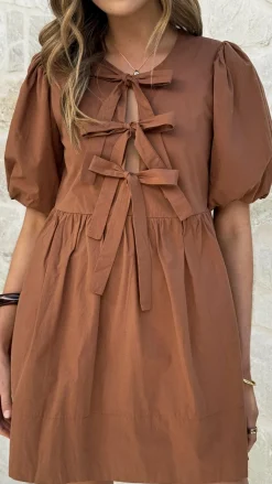 LILYWHYT Dresses|Mini^Arana Mini Dress - Chocolate