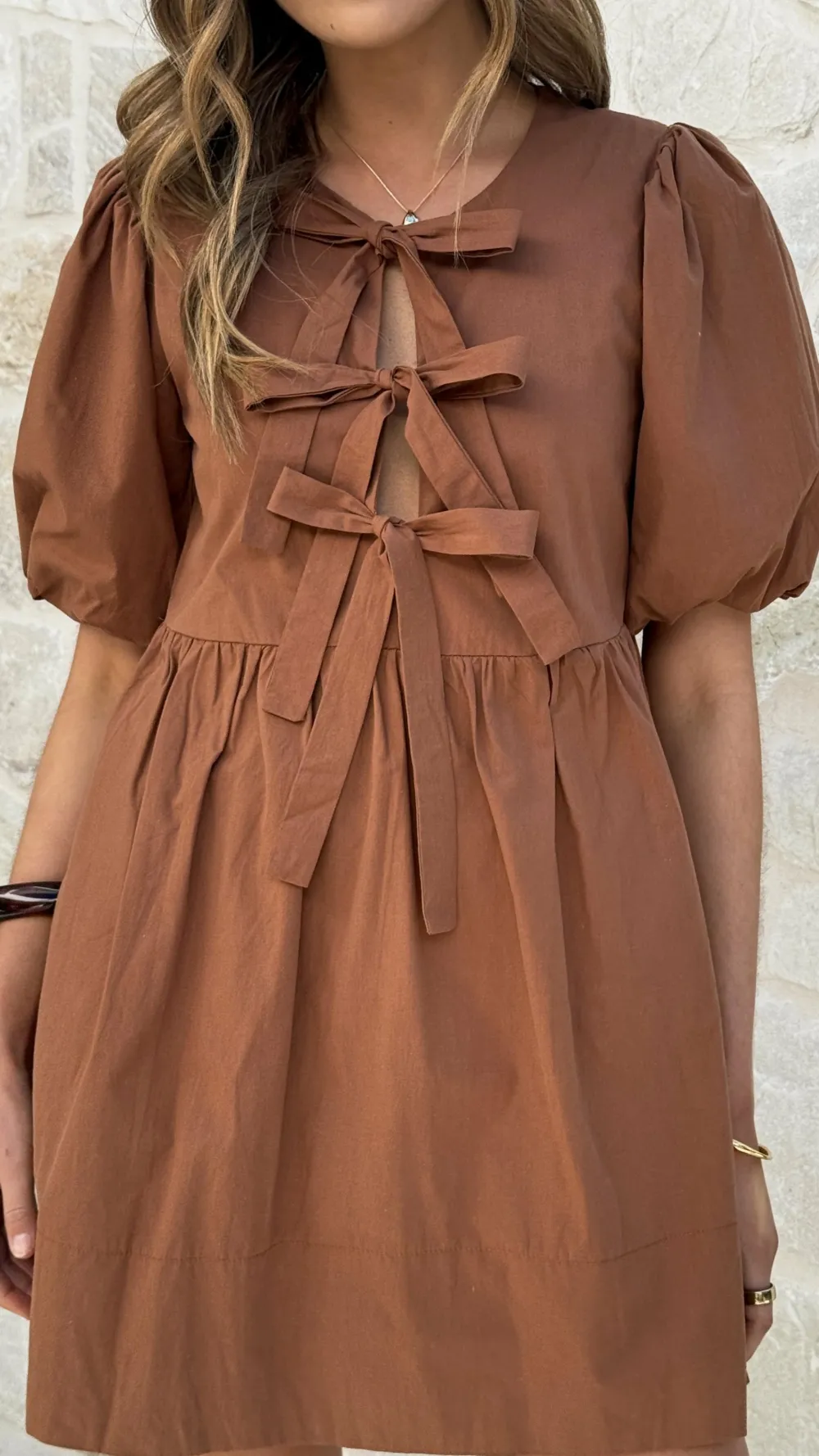 LILYWHYT Dresses|Mini^Arana Mini Dress - Chocolate