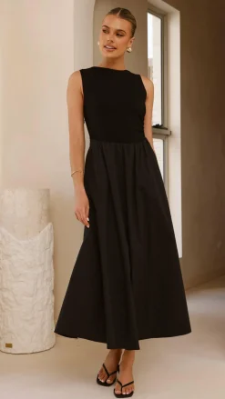 Style State Dresses|Midi^Aria Sleeveless Midi Dress - Black
